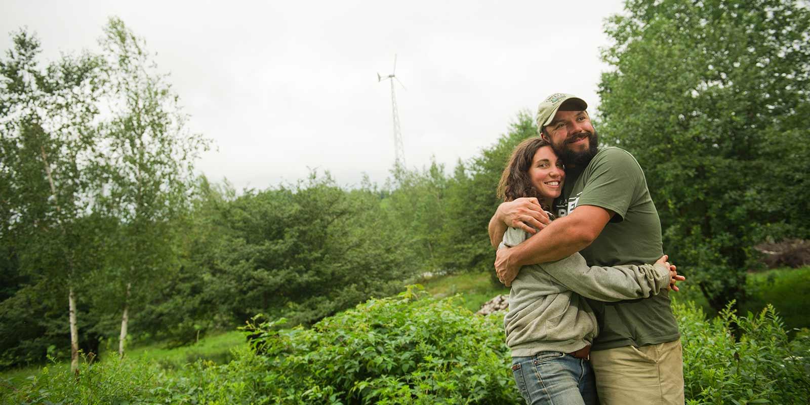 Organic Valley farmers on their family farm