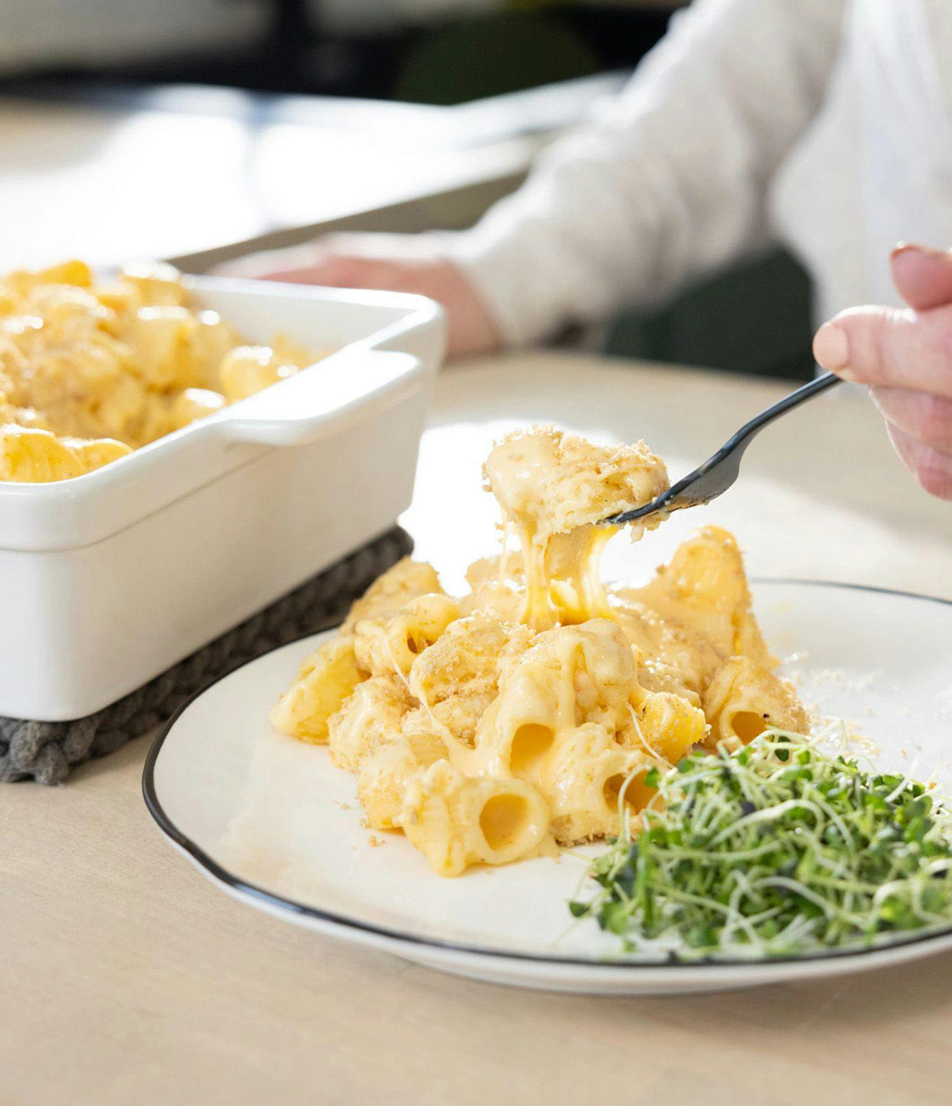 Organic Valley Mac and Cheese made with Flavor Favorites shredded cheese.