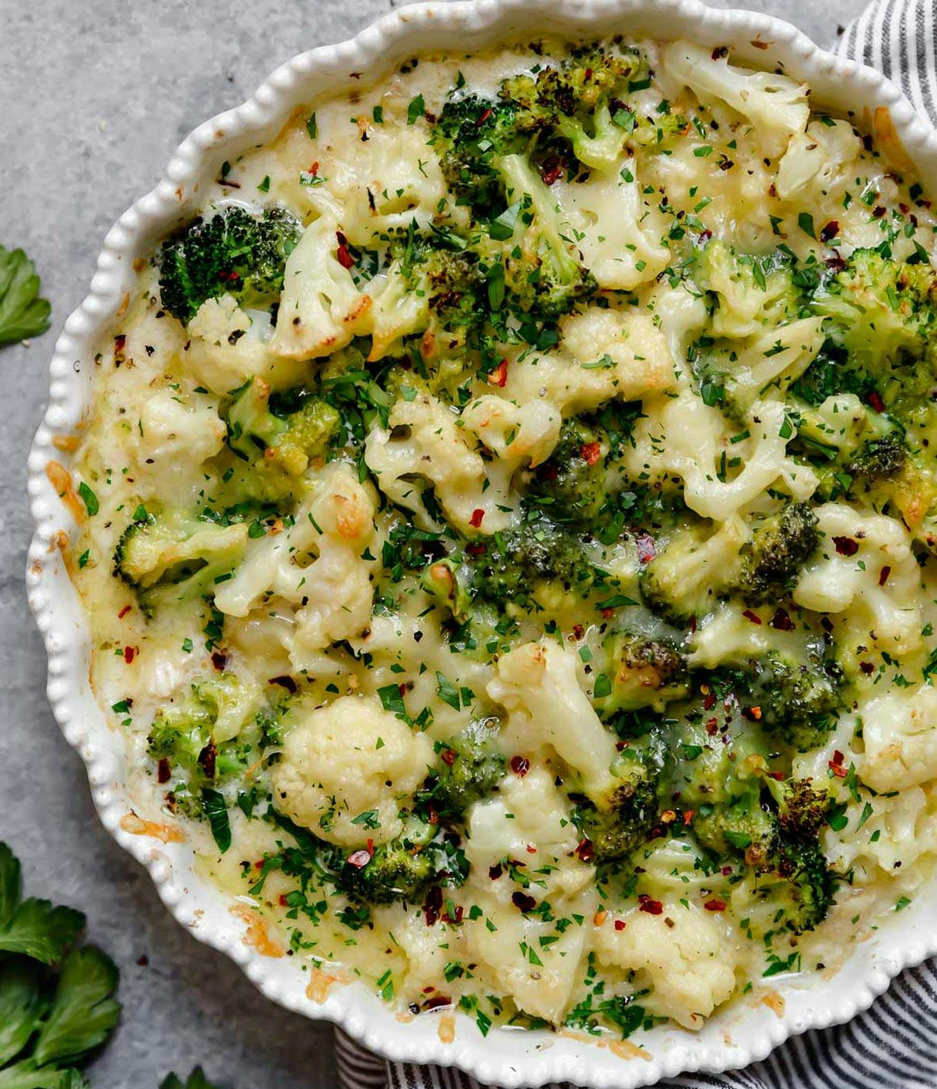 Broccoli Cauliflower Cheddar Chicken Casserole