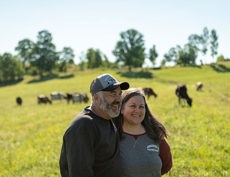 The Osgoods on their Organic Valley dairy farm in Vermont.