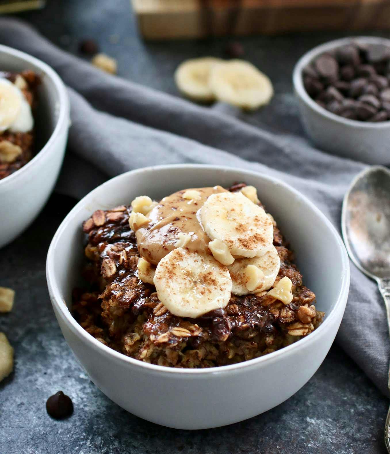 Banana Chocolate Chip Baked Oatmeal