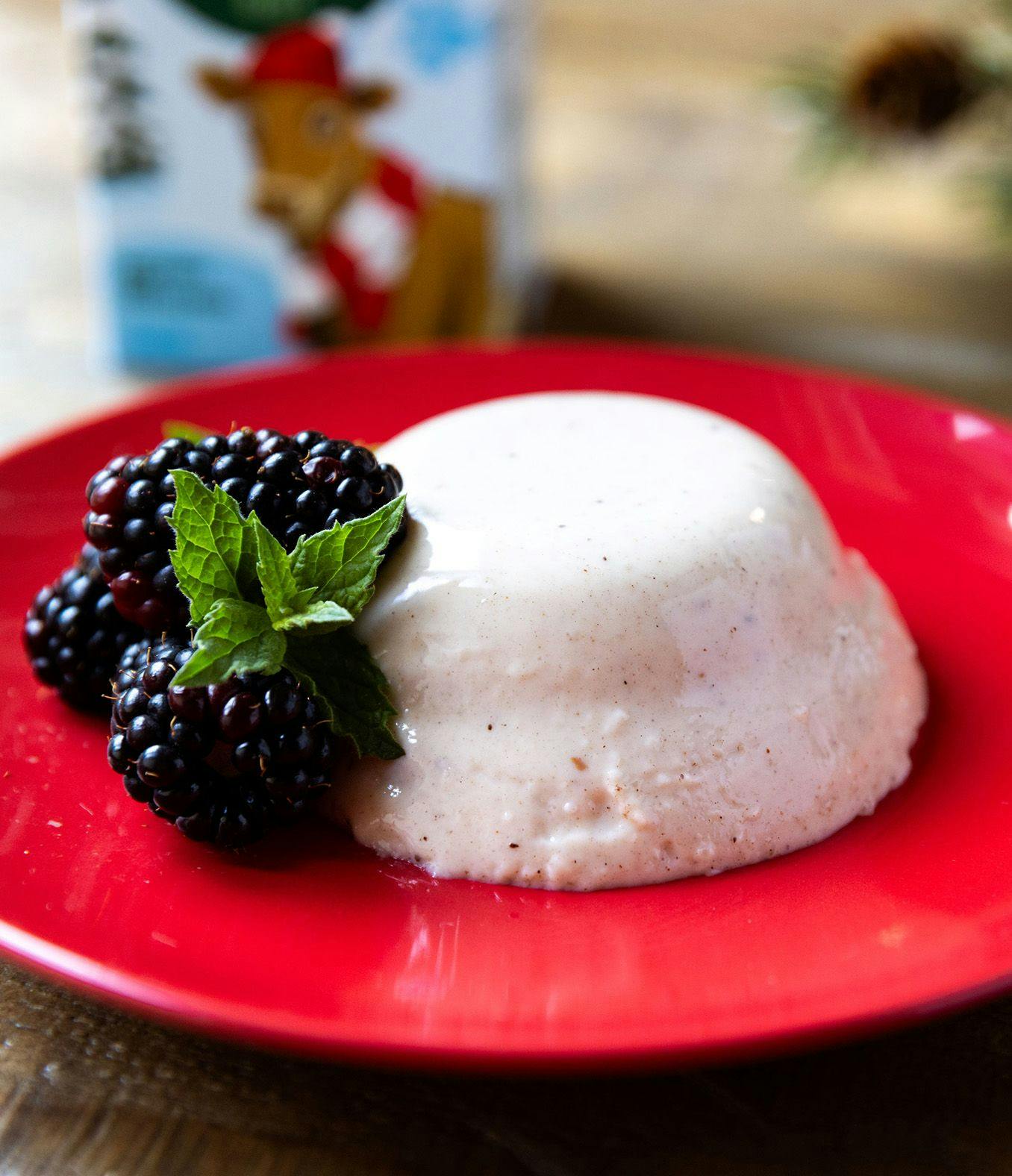 Simple holiday dessert eggnog panna cotta