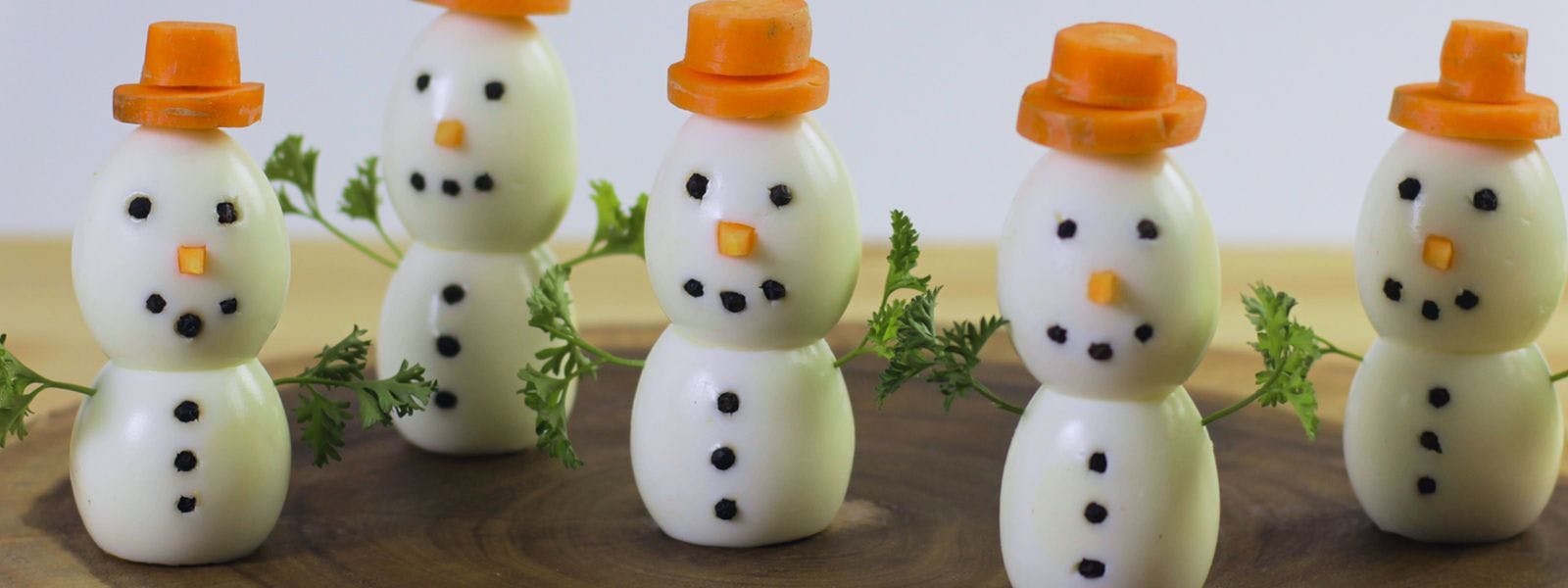 DIY Egg Snowmen